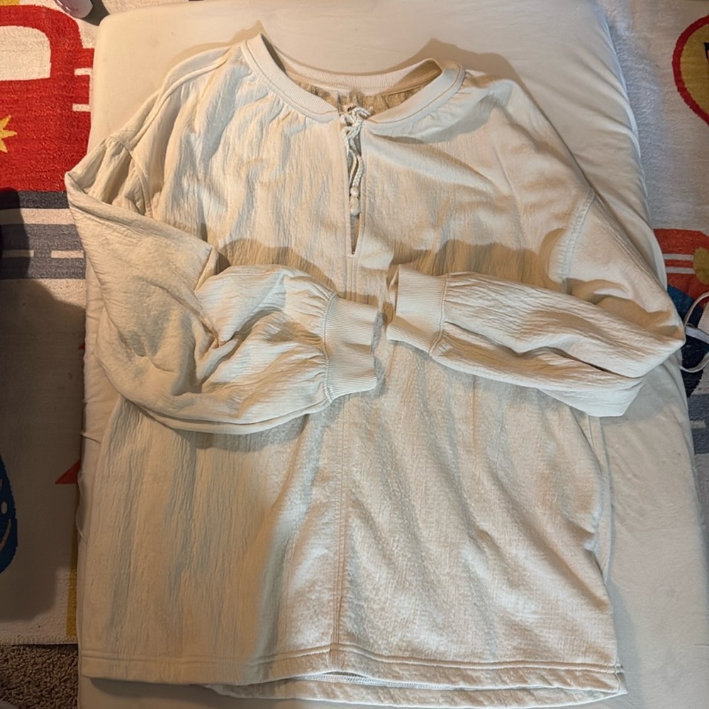 Aerie tie front pullover sweatshirt